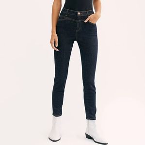 NWT CLOSED x Free People Dark Indigo High Waist Skinny Pusher Jeans 25